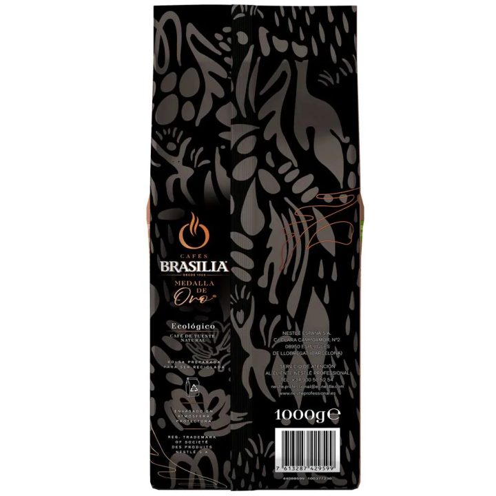 Café en grano Ecológico 1kg Brasilia Medalla Oro trasera