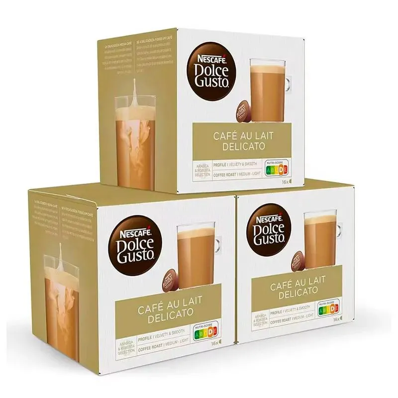 Café con Leche Delicato 3 cajas 48 cápsulas Nescafé Dolce Gusto