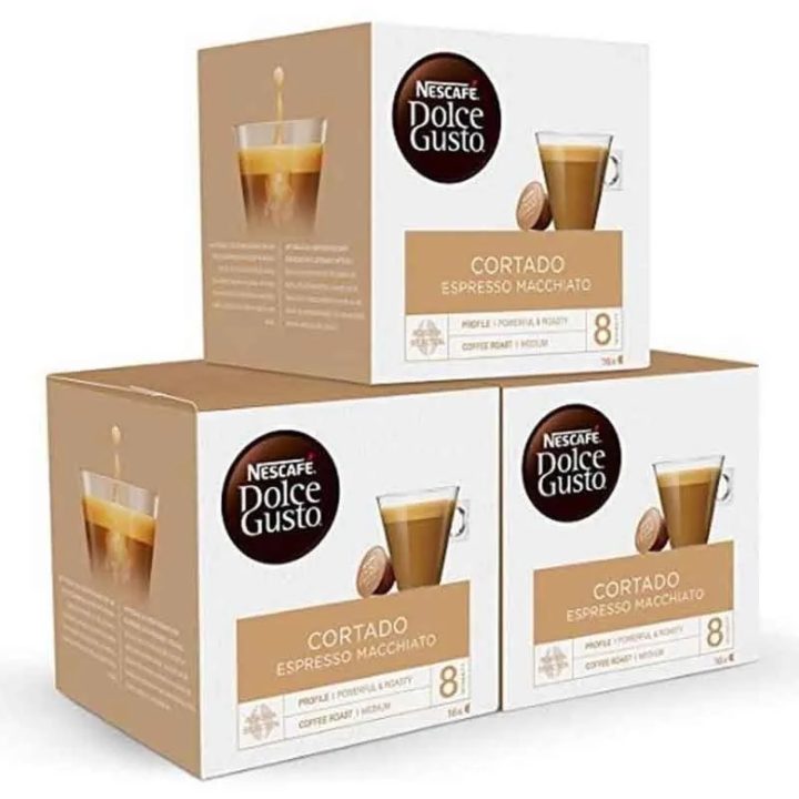 Café Cortado 3 cajas, 48 cápsulas Dolce Gusto Nescafé