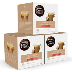 Cortado Descafeinado 3 cajas, 48 cápsulas Nescafé Dolce Gusto