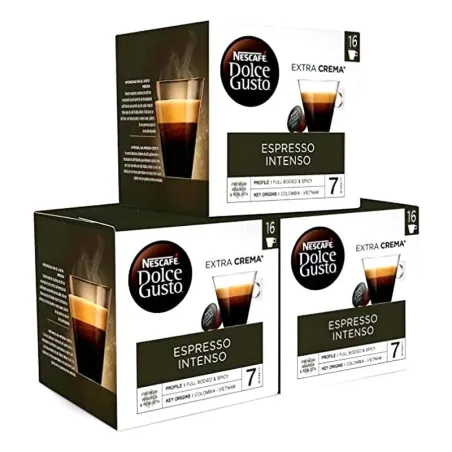 Café Espresso Intenso 3 cajas, 48 cápsulas Dolce Gusto Nescafé