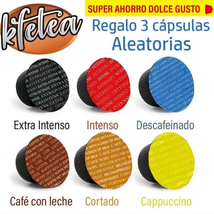 3 Capsulas Degustación compatiles con Dolce Gusto Kfetea sabor aleatorio