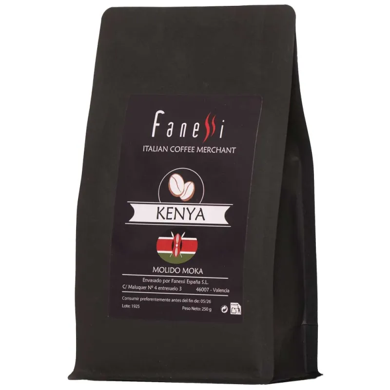 Kenya Fanessi origenes 250 gr café en grano puro Africa