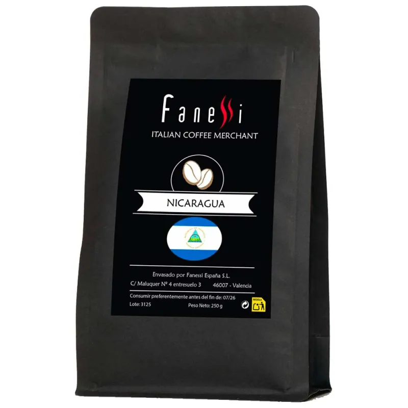 Nicaragua Fanessi origenes 250 gr café en grano a pleno sabor