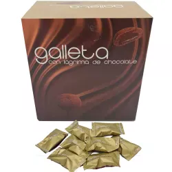 Galleta con Lágrima de chocolate caja de 1 Kg. envasada individual