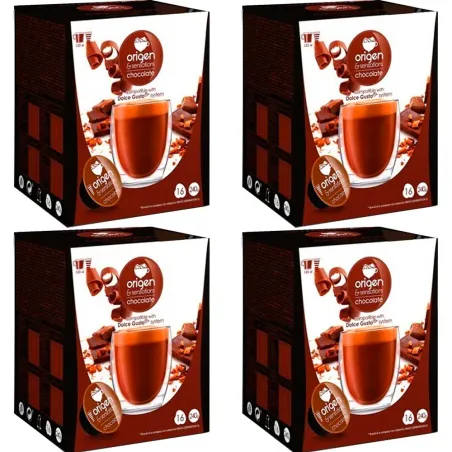 Chocolate 4 cajas 64 cápsulas Origen Sensations