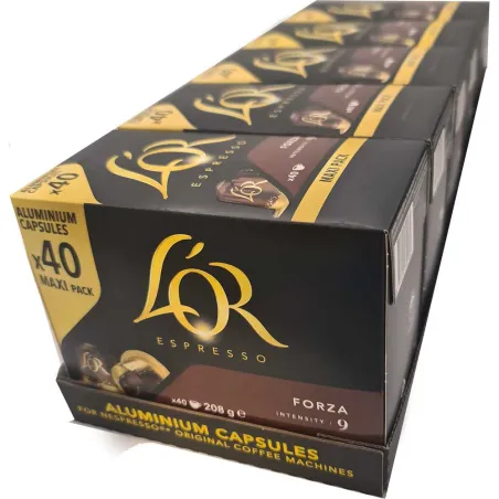 L'OR Espresso Forza compatibles Nespresso® 200 cápsulas