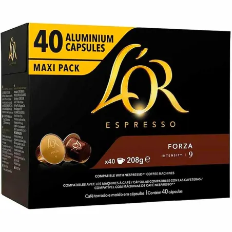 L'or  40 Cápsulas Maxi Pack Forza  compatibles Nespresso Intensidad 9