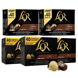 L'OR Espresso Forza compatibles Nespresso® 200 cápsulas
