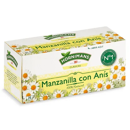 Manzanilla con Anís 100% natural. 25 sobres Pompadour