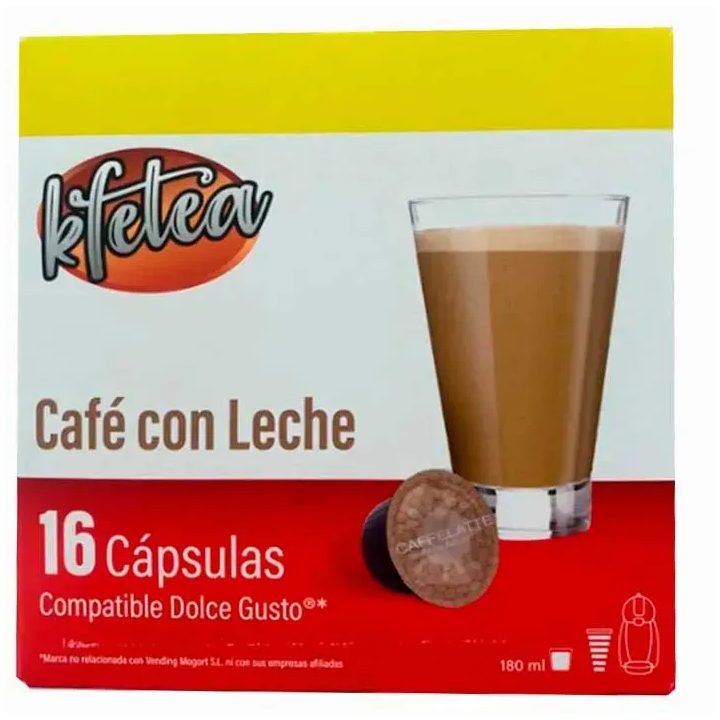 Café con Leche Dolce Gusto Kfetea en 16 Cápsulas compatibles