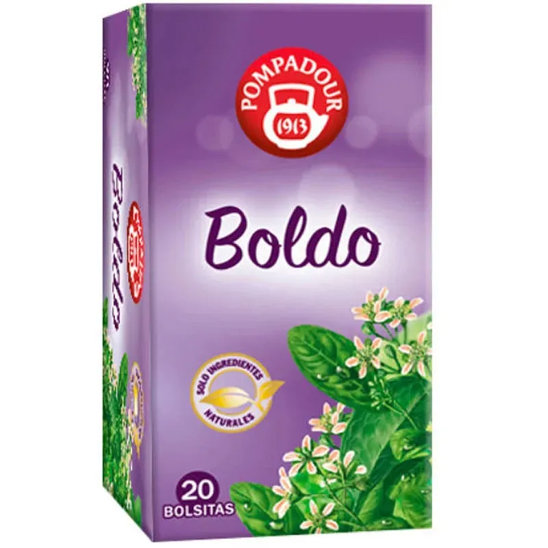 Boldo Pompadour 20 infusiones diureticas y antioxidantes