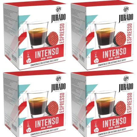 4 cajas Intenso de Café Jurado para Dolce Gusto 16 cápsulas