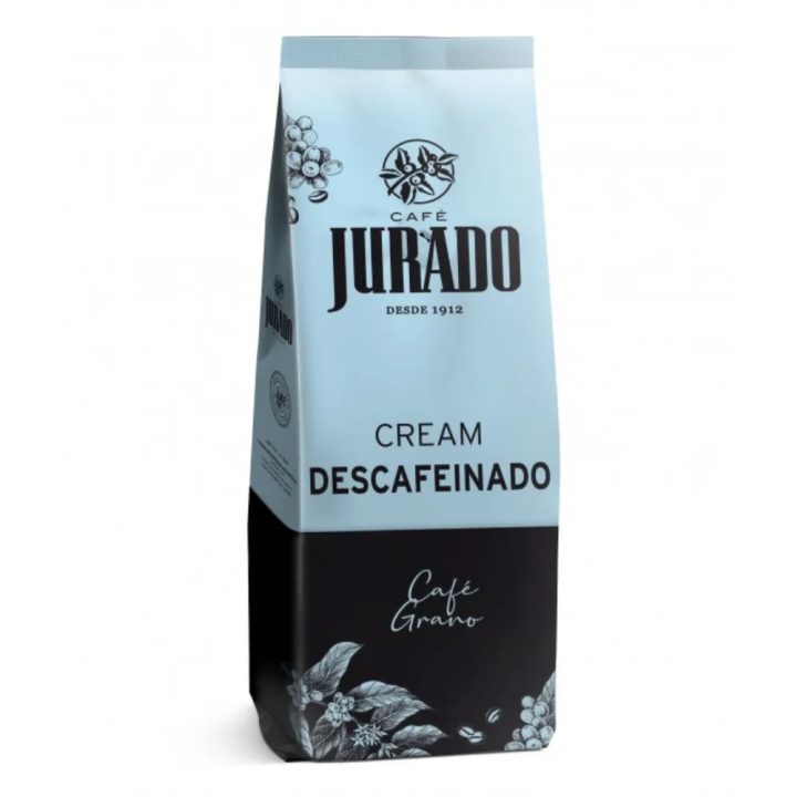 Café en Grano Cream Descafeinado Jurado 1kg Tueste Natural
