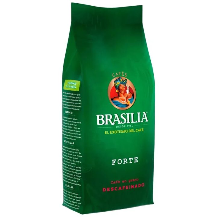 LATERAL Café en grano Descafeinado 500gr Brasilia