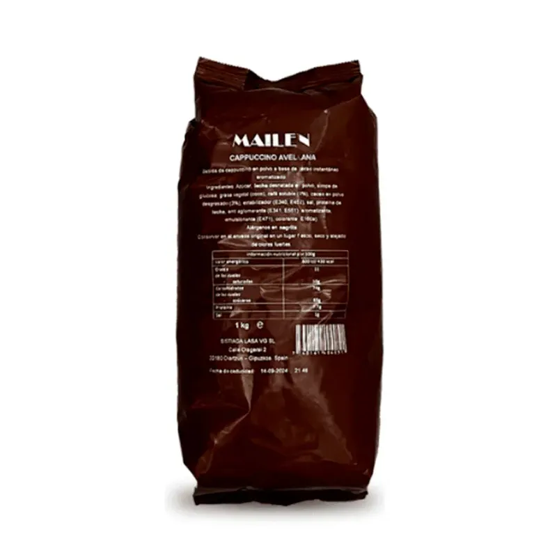 Cappuccino Avellana Mailen 1kg Soluble Especial Vending