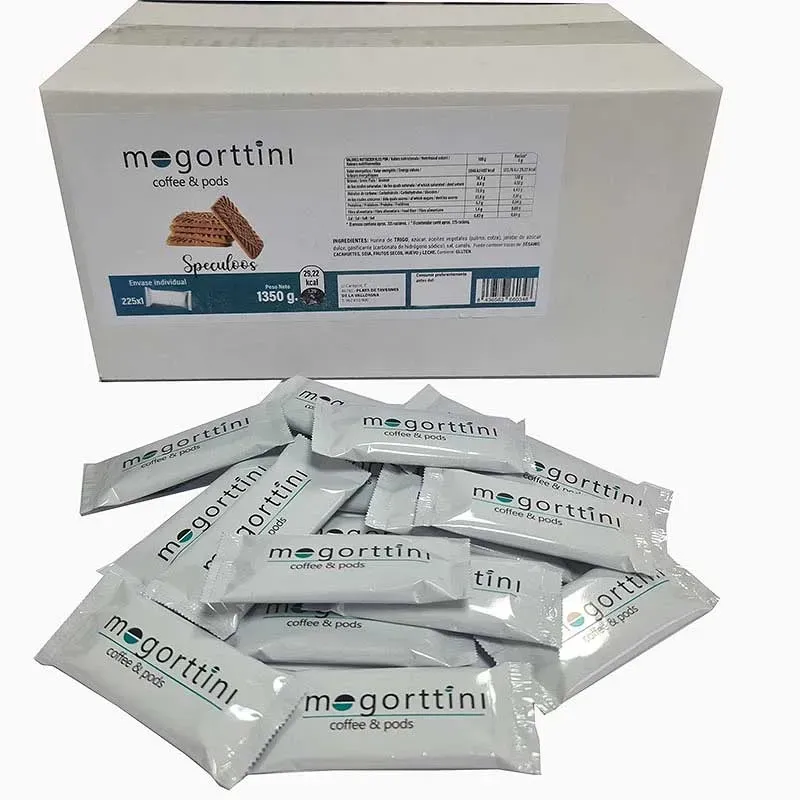 Galletas Speculoos 225 ud. de la marca Mogorttini en envase Individual 6 gramos.