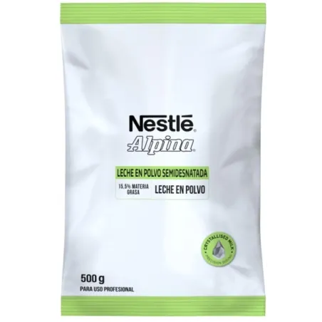 Semidesnatada Alpina  500 gr de leche en polvo Nestlé
