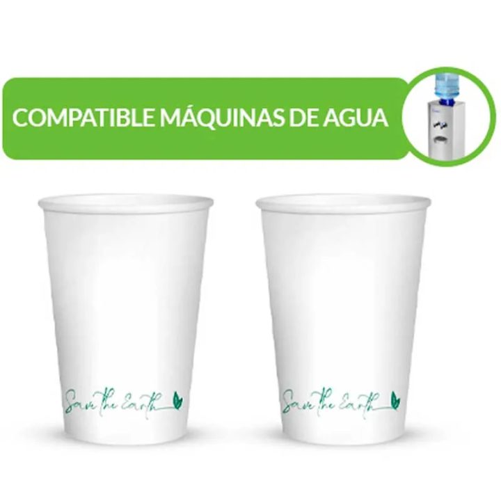Vasos de carton 7.5 oz 220 Ml bolsa 50 unidades especial fuente Agua