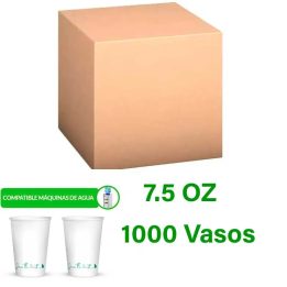 Vasos de carton 7.5 oz 220 Ml Caja 1000 vasos especial fuente Agua