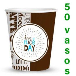 Vasos de carton 8 oz 240 Ml bolsa de 50 unidades