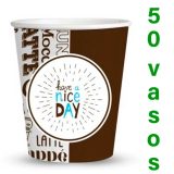Vasos de carton 8 oz 240 Ml bolsa de 50 unidades