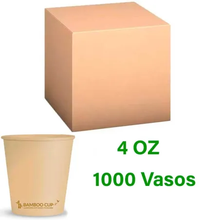 Vasos de Bamboo  para Café  4 onzas 110ml 1000 vasos