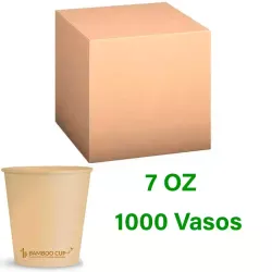 Vasos de Bamboo para Café  7 onzas 200ml caja 1000 vasos
