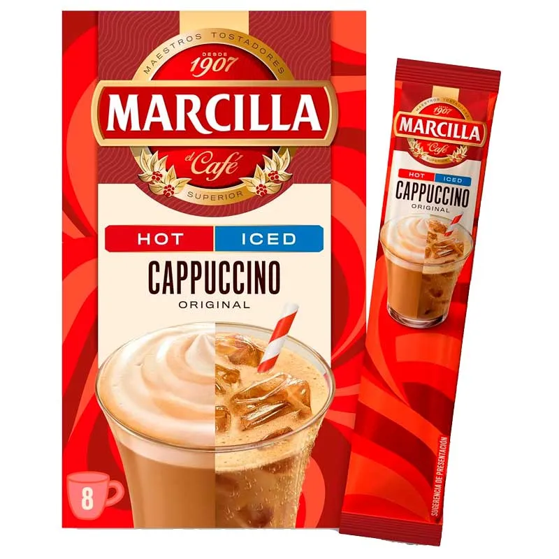 Cappuccino Instantáneo - Marcilla 8 servicios de 17.5 gr