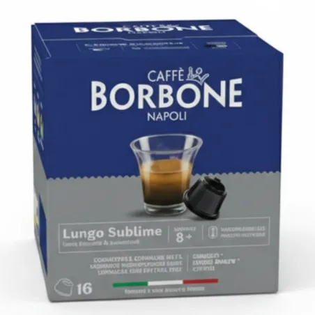 Caffè Borbone Lungo Sublime 16 cápsulas café 100% Arábica compatibles Dolce Gusto