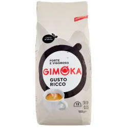 Café Grano Gusto Rico  Gimoka 1Kg Italia en su mano