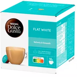 Flat White Dolce Gusto pack 16 cápsulas Originales para lso amantes del café con leche suave