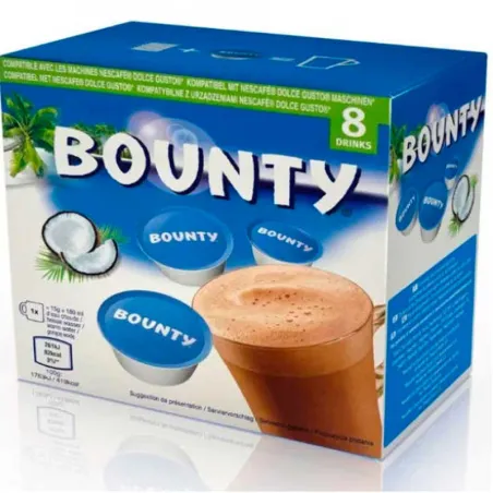 Bounty Chocolate 8 cápsulas compatibles con Dolce Gusto 120 gr