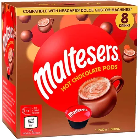 Maltesers Chocolate 8 cápsulas compatibles con Dolce Gusto 120 gr