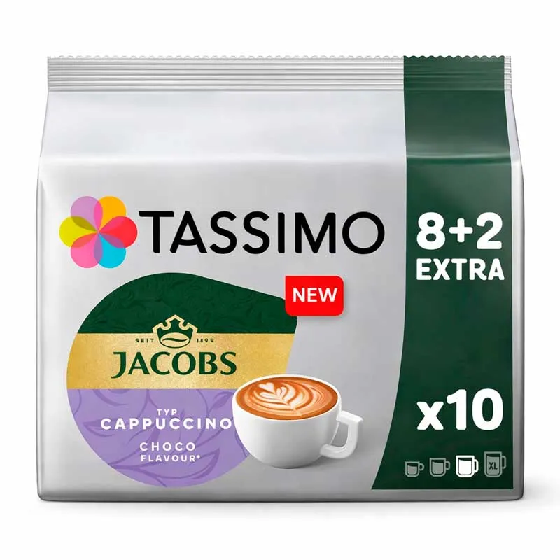Cappuccino Chocolate Jacobs 8+2 extra  cápsulas Tassimo
