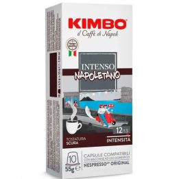 Kimbo Intenso Napoletano Intensidad 13 compatibles con Nespresso 10 cápsulas de café