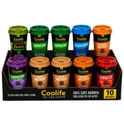 10 Cappuccino Varios Sabores  Coolife 230 ml RTD