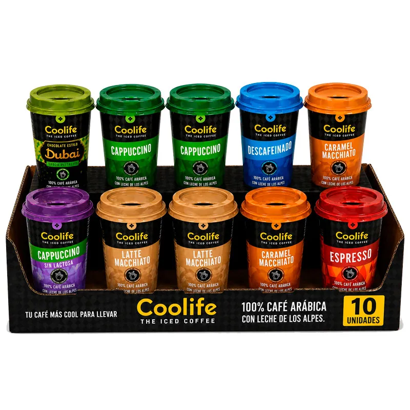 10 Cappuccino Varios Sabores  Coolife 230 ml RTD