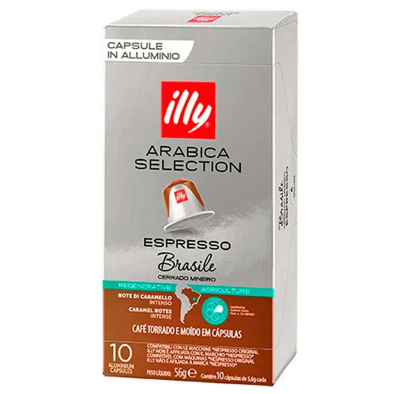 Café Brasile 10 cápsulas Illy Nespresso 100% arabica
