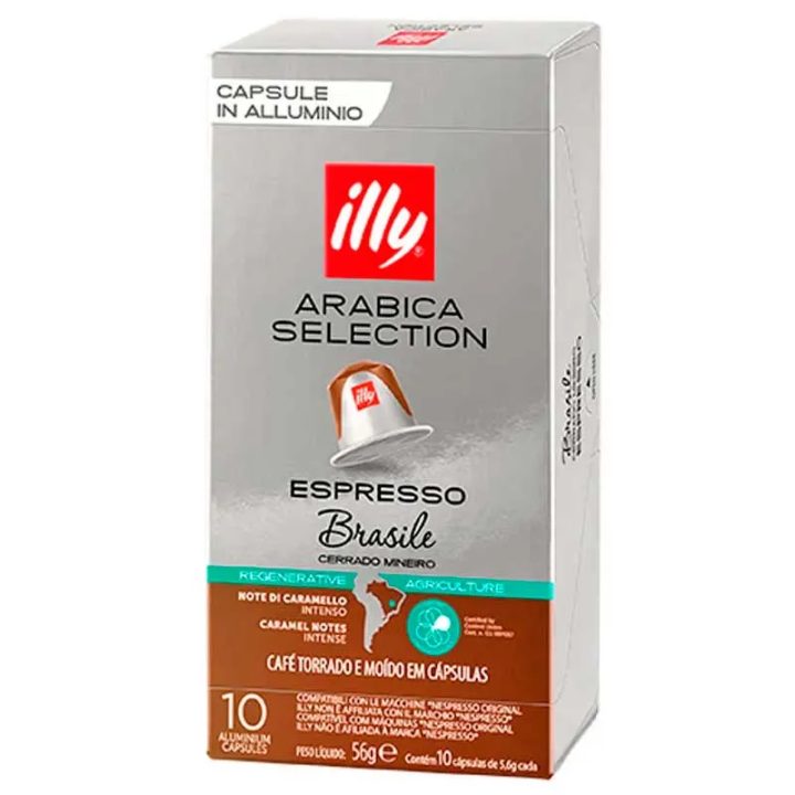 Café Brasile 10 cápsulas Illy Nespresso 100% arabica