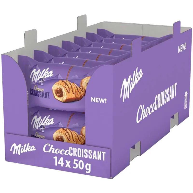 Choco Croissant Relleno Milka 20 unidades de 50 gramos