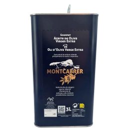 Aceite Montcabrer Virgen Extra 3 litros procedencia Comunidad Valenciana