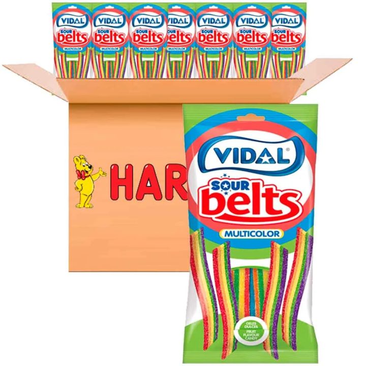 caja Cintas multicolor Haribo 14 bolsas de 90 gr