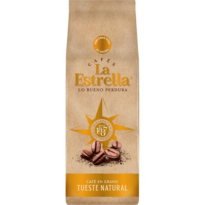 Café en Grano La Estrella Tueste Natural 500 g