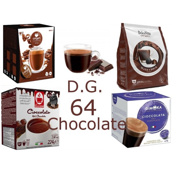 Pack Degustación Chocolate Compatibles Dolce Gusto®* 64 Cápsulas - Comprar  Cápsulas