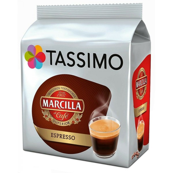 Cápsulas monodosis  Tassimo Marcilla Espresso, 16 cápsulas