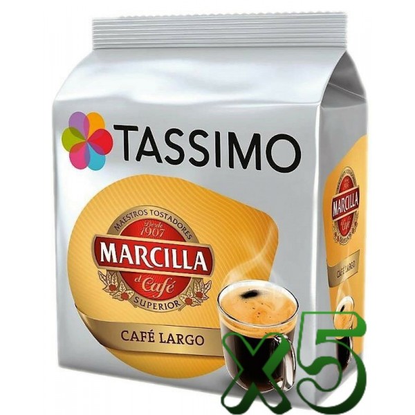 Lote 5 unidades Tassimo Marcilla Café Largo - Comprar Cápsulas