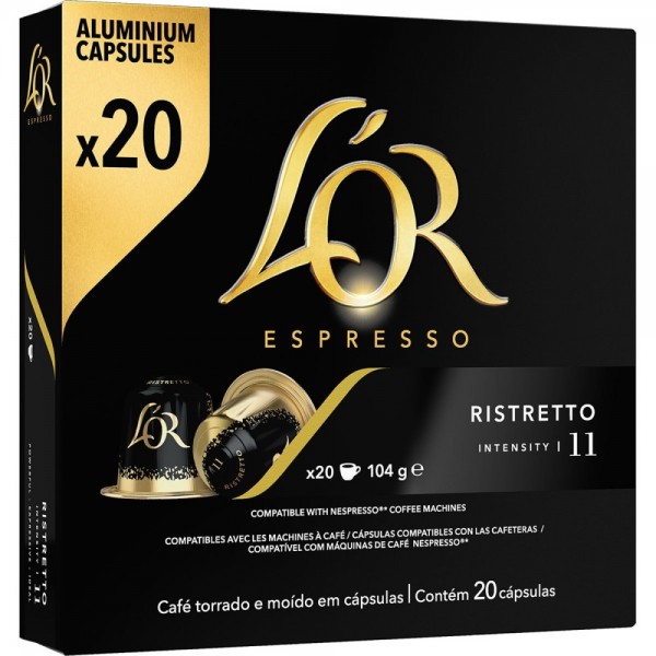 L'OR Espresso Ristretto compatibles Nespresso® 20 cápsulas - Comprar  Cápsulas