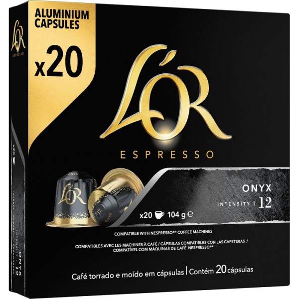 Café onyx en cápsulas L'Or Espresso compatible con Nespresso 20