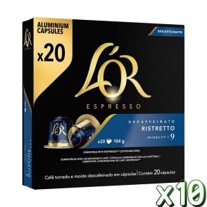 L'OR Espresso Descafeinado Ristretto compatibles Nespresso® 200 cápsulas